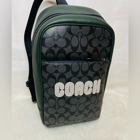 NWT Coach Westway backpack in Colorblock Signature Canvas with Coach Patch Sling - Picture 2 of 14